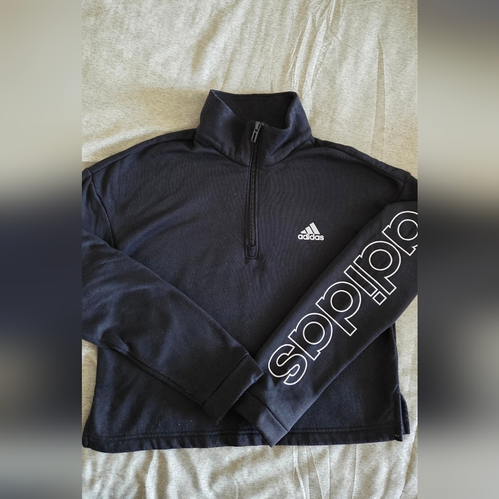 Adidas Black Quarter-Zip Pullover